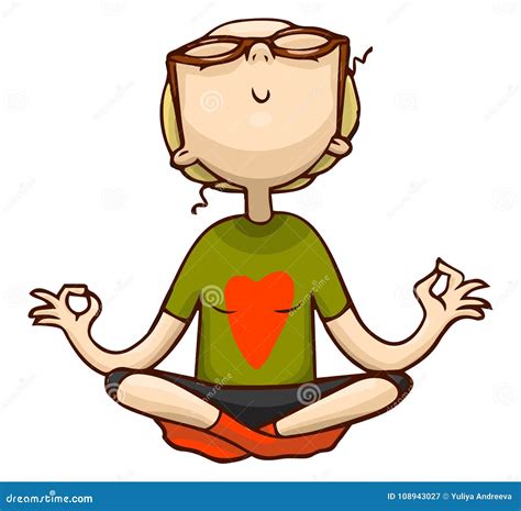 cartoon meditation pictures